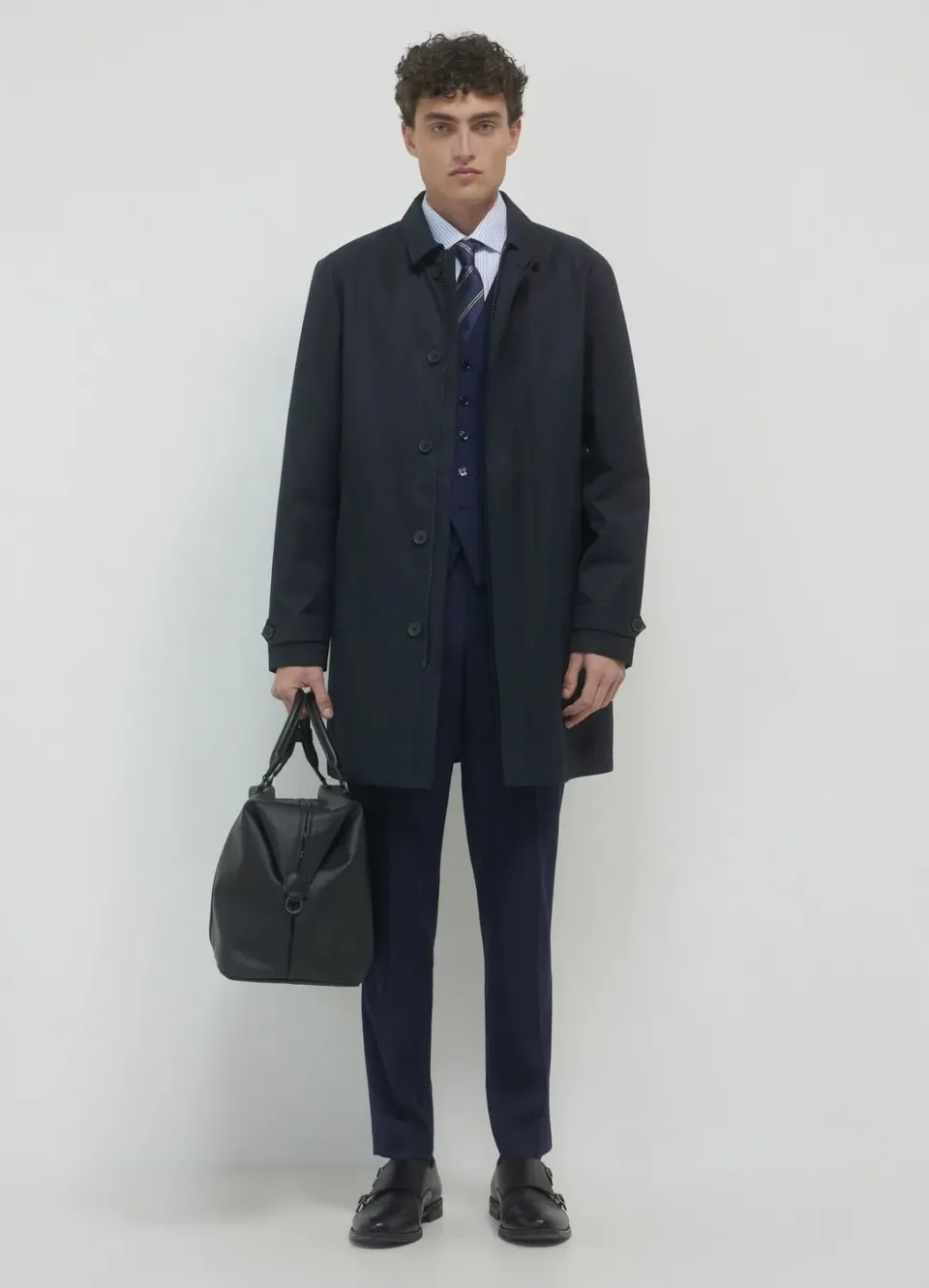 Calliope veste légère col chemise unie homme