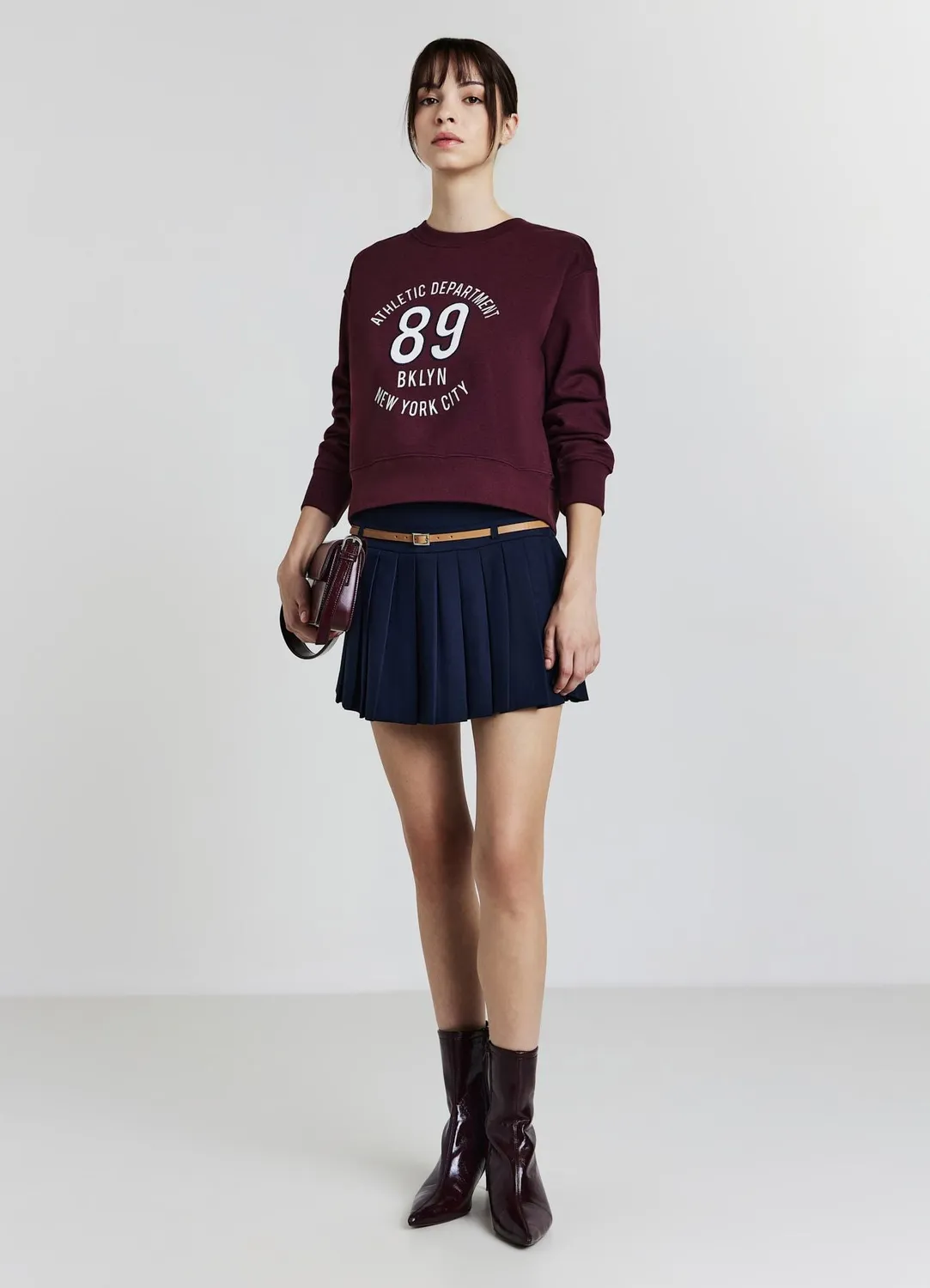 Calliope Jupe-short plissée femme avec ceinture