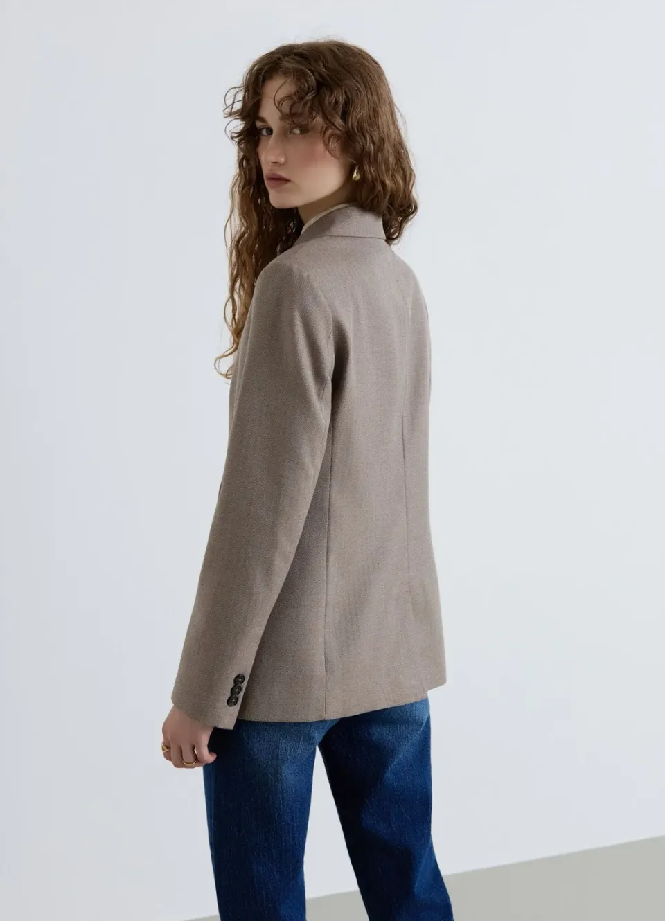 Calliope veste blazer double boutonnage unie femme bureau