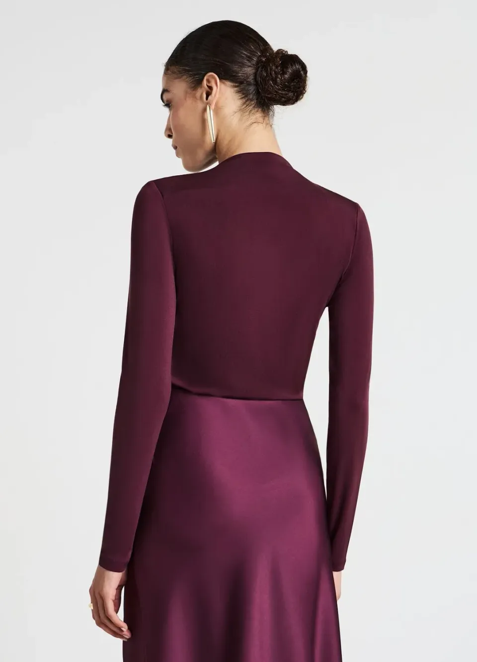Calliope t-shirt froncé épaule manches longues
