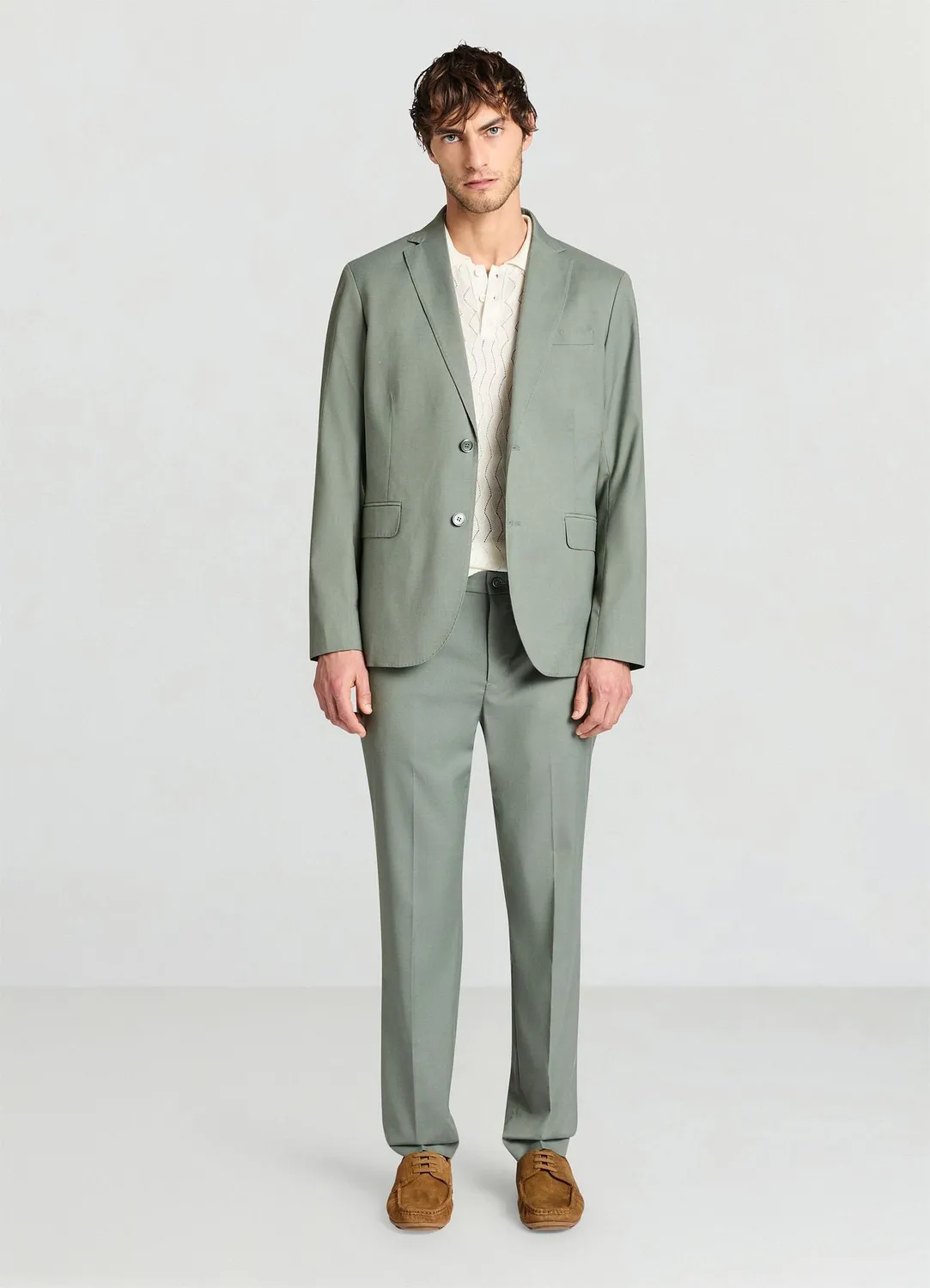Calliope pantalon costume uni homme coupe droite
