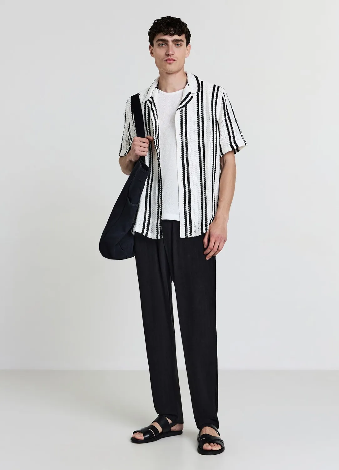 Calliope Croquet chemise homme rayée manches courtes