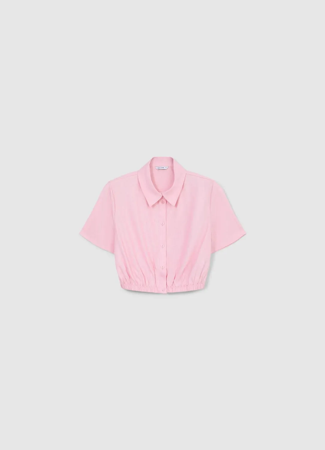 Calliope Chemise Crop chemise femme mélange lin