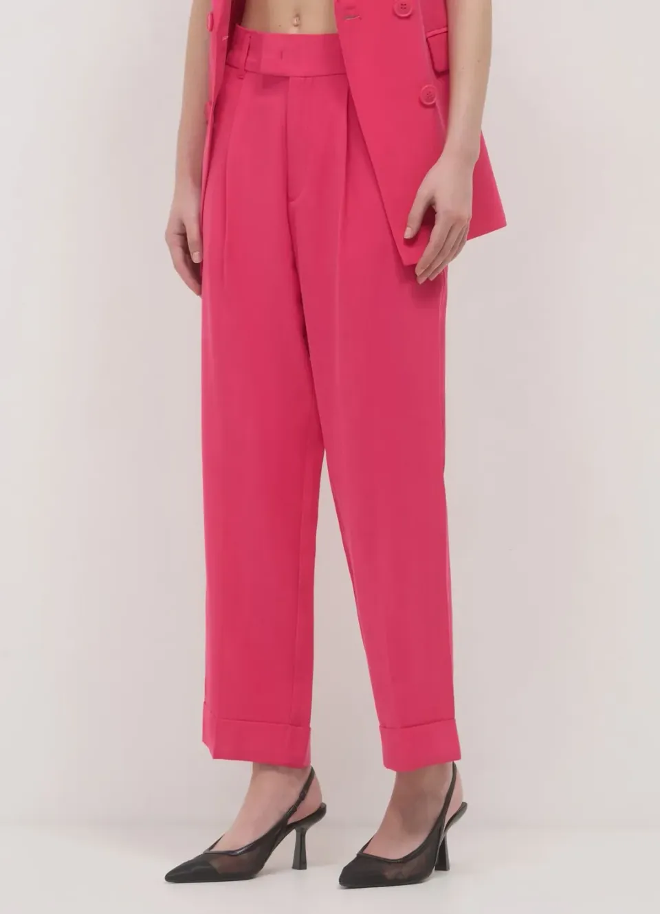 Calliope pantalon classique à revers femme coupe regular