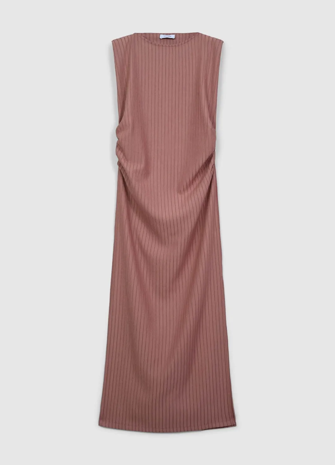 Calliope robe longue rayures relief femme sans manches