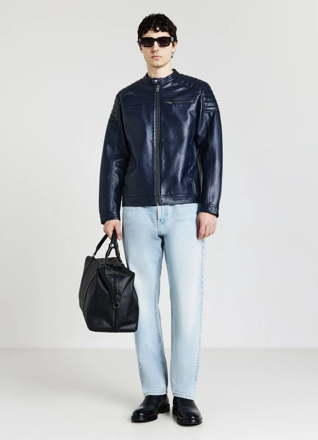 Calliope blouson biker homme simili cuir