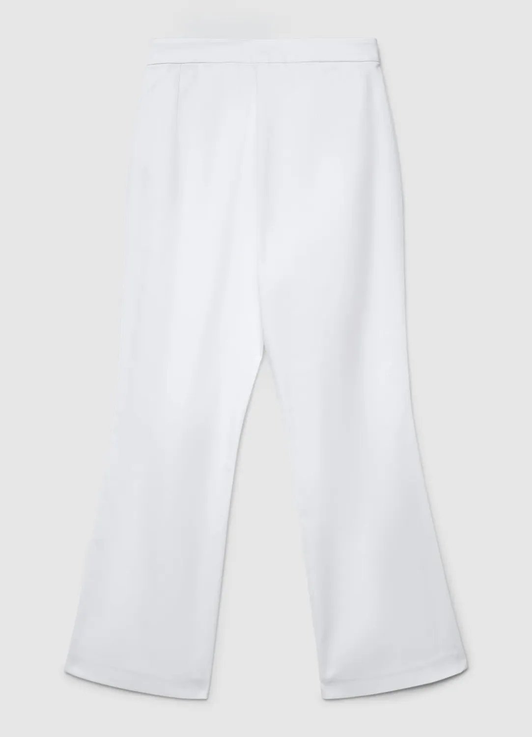 Calliope cropped flare pantalon coton uni