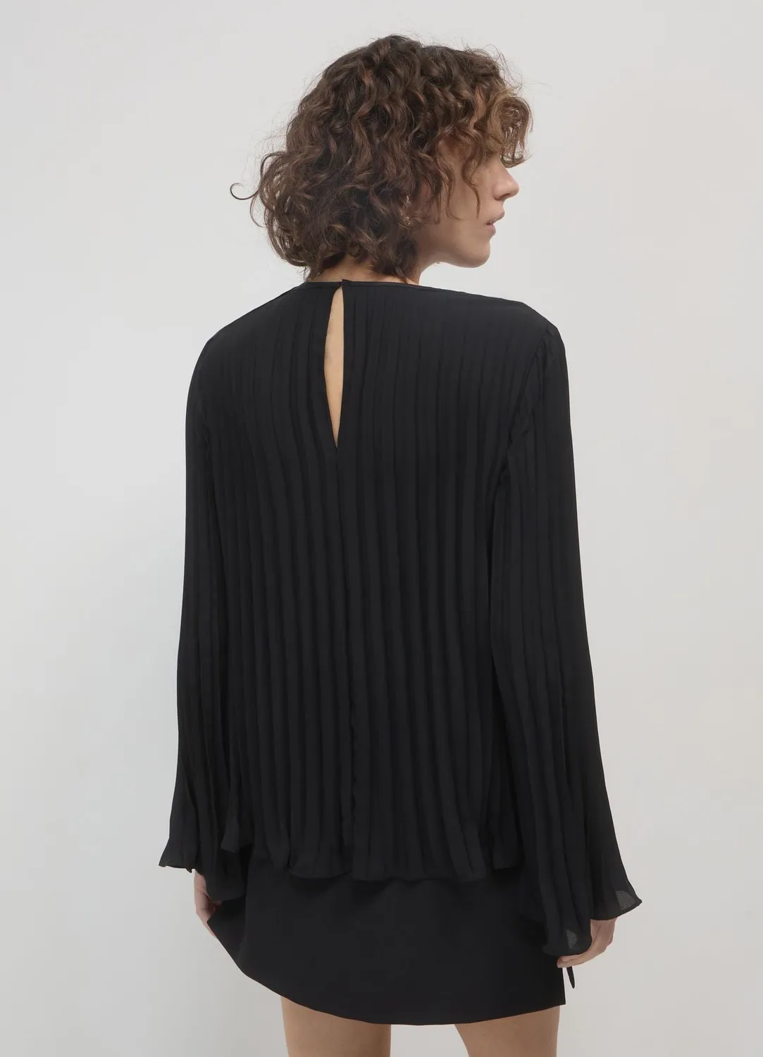 Calliope blouse plissée femme manches longues