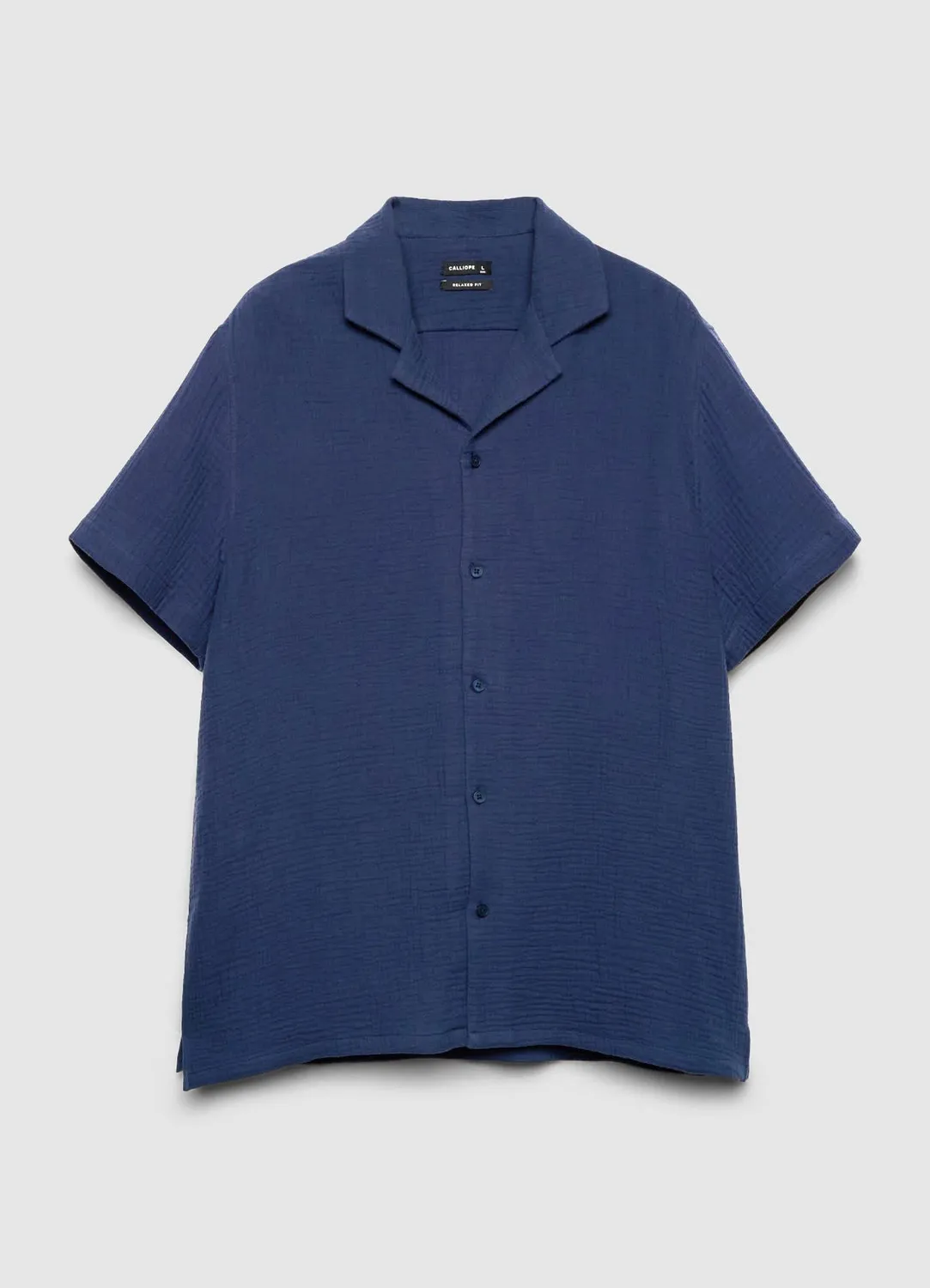Calliope chemise bowling unie homme manches courtes
