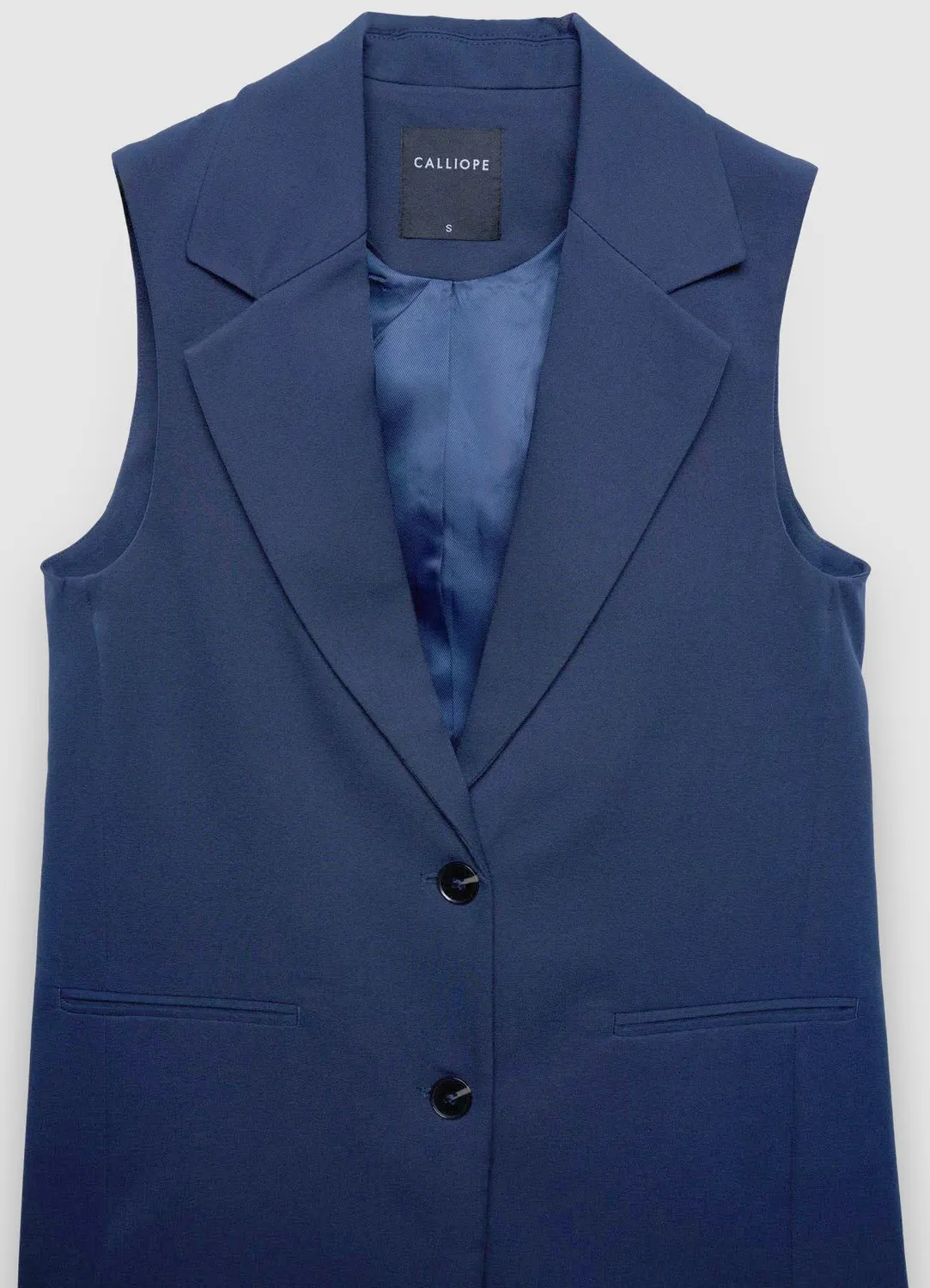 Calliope Gilet Long Monopetto Femme 2 Boutons