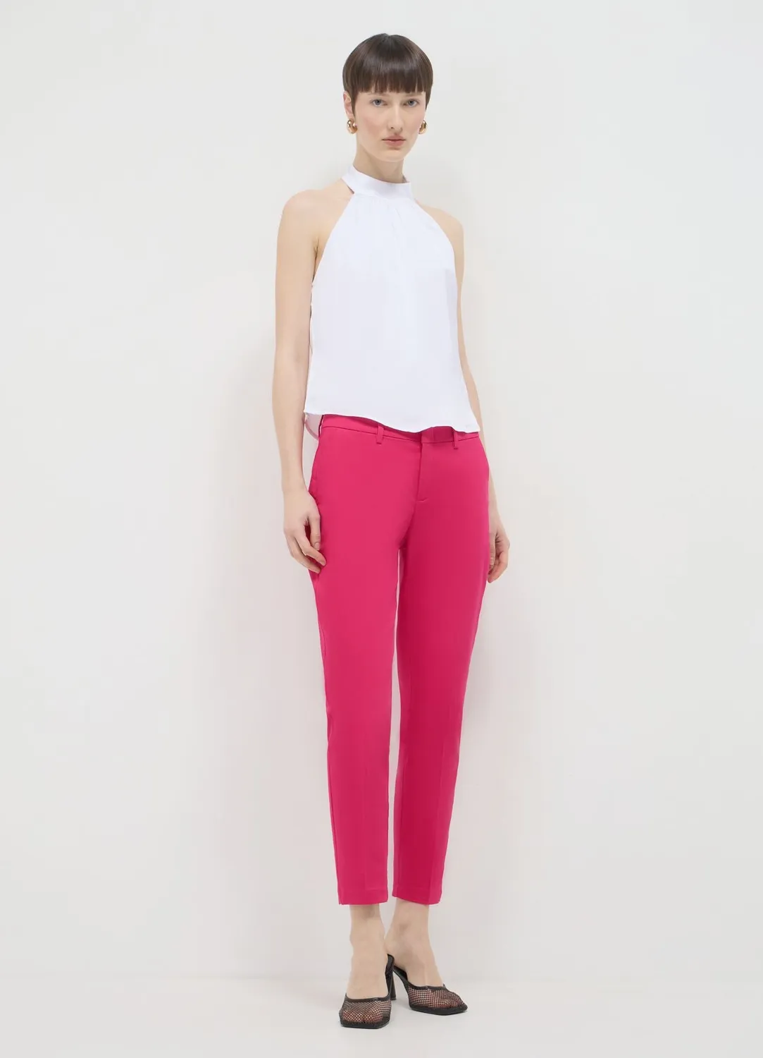 Calliope pantalon satin coton femme regular