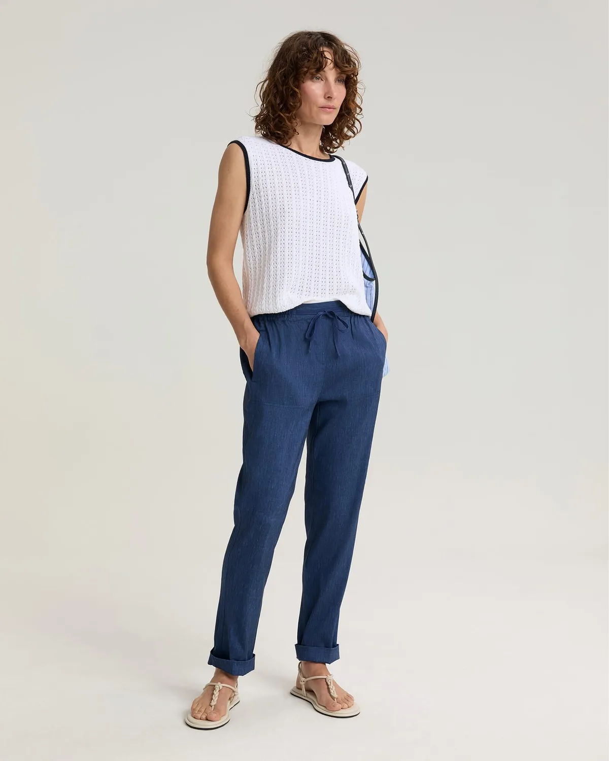 SPORTSCRAFT Rosa pantalon lin stretch femme relax