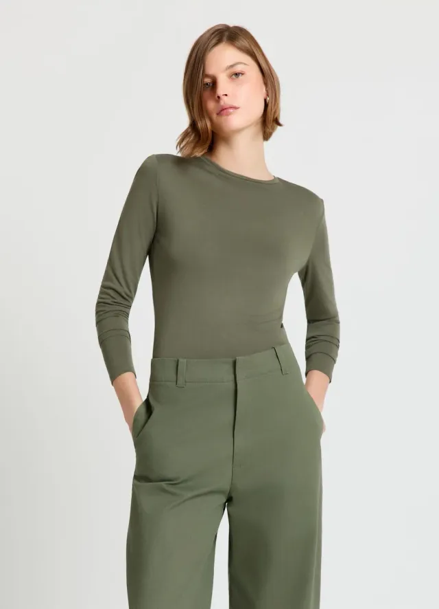 Calliope t-shirt semi-transparent femme manches longues