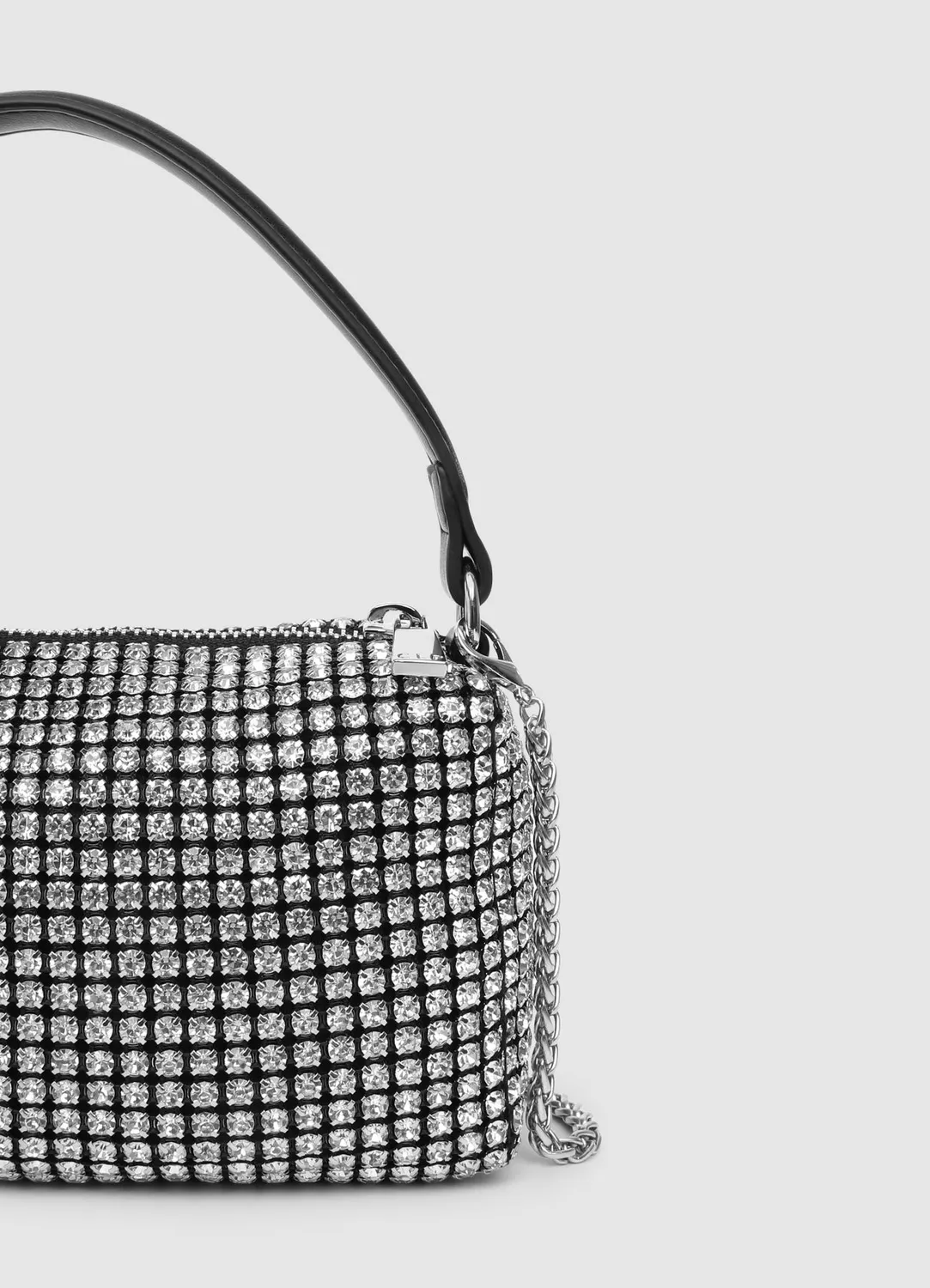 Calliope mini sac femme strass chaîne argent