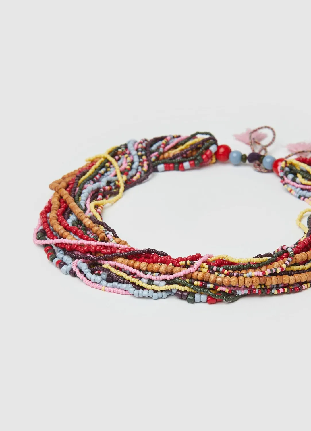 Calliope collier femme ras du cou multi-rangs perles
