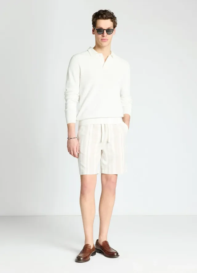 Calliope bermuda homme jacquard rayé élastique