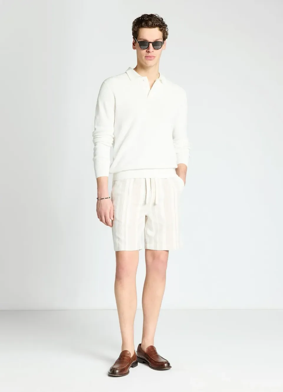 Calliope bermuda homme jacquard rayé élastique