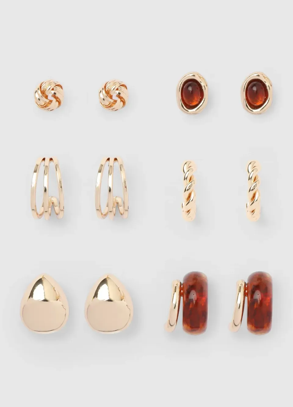 Calliope lot 6 paires boucles d'oreilles femme