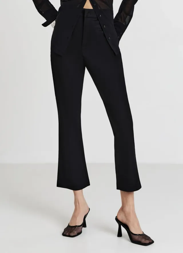 Calliope pantalon cropped flare femme coton
