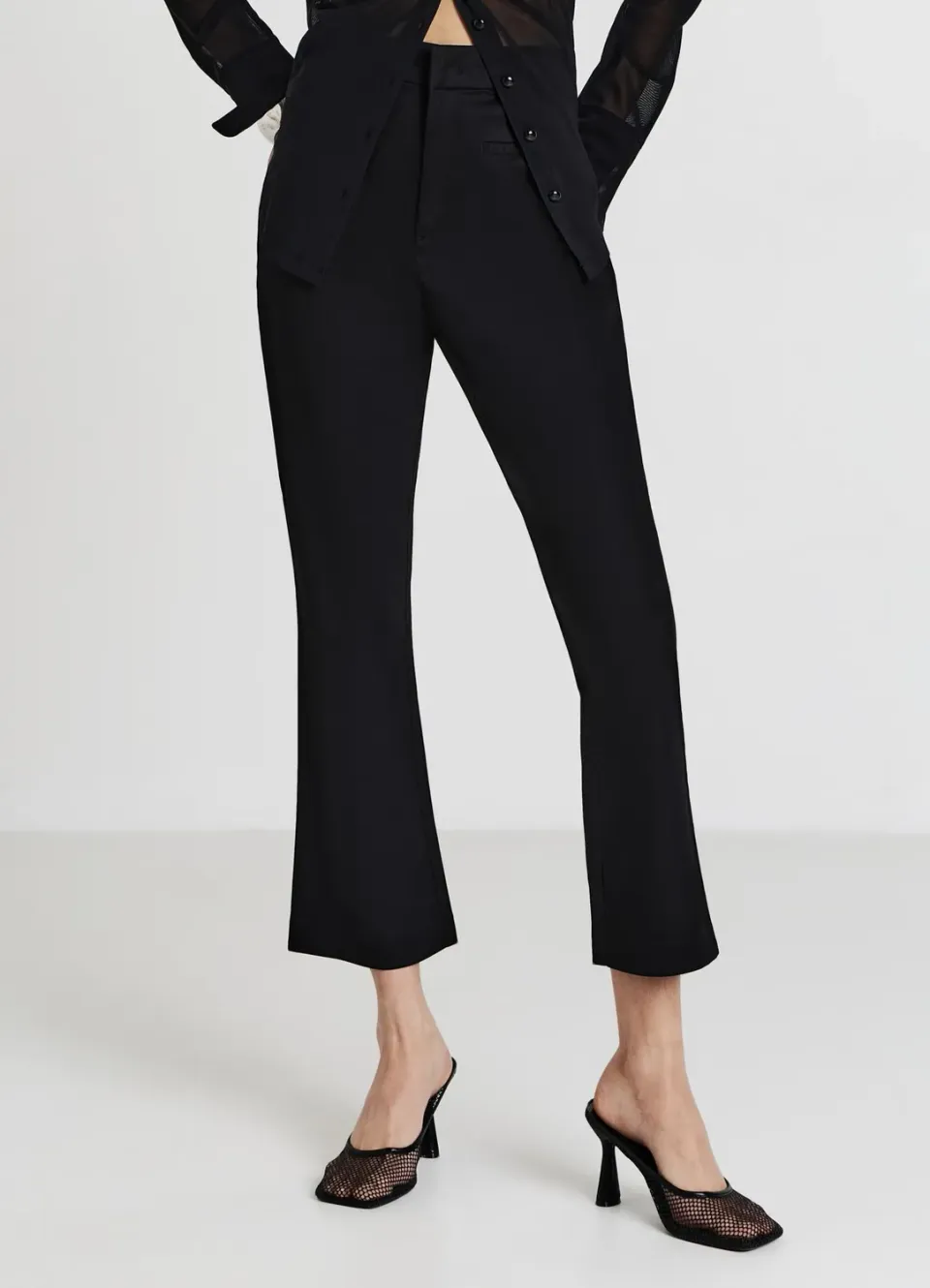 Calliope pantalon cropped flare femme coton
