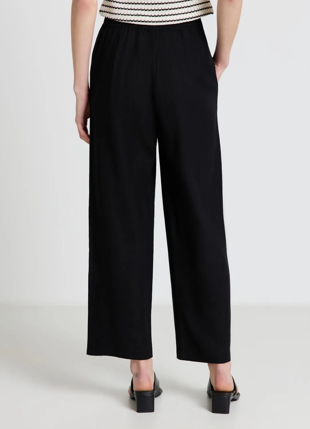 Calliope pantalon jogger lin femme taille haute