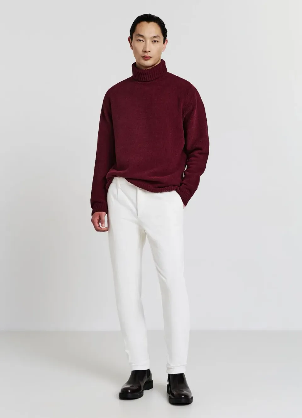 Calliope pantalon chino homme uni coupe droite