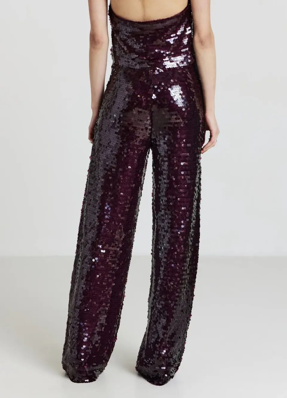 Calliope Atelier pantalon palazzo paillettes femme