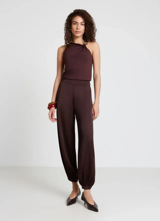 Calliope top asymétrique femme fleur métal soirée