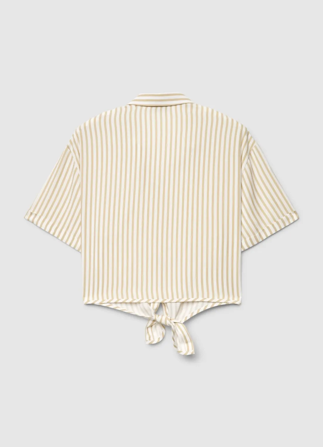 Calliope Chemise rayée femme noeud manches courtes