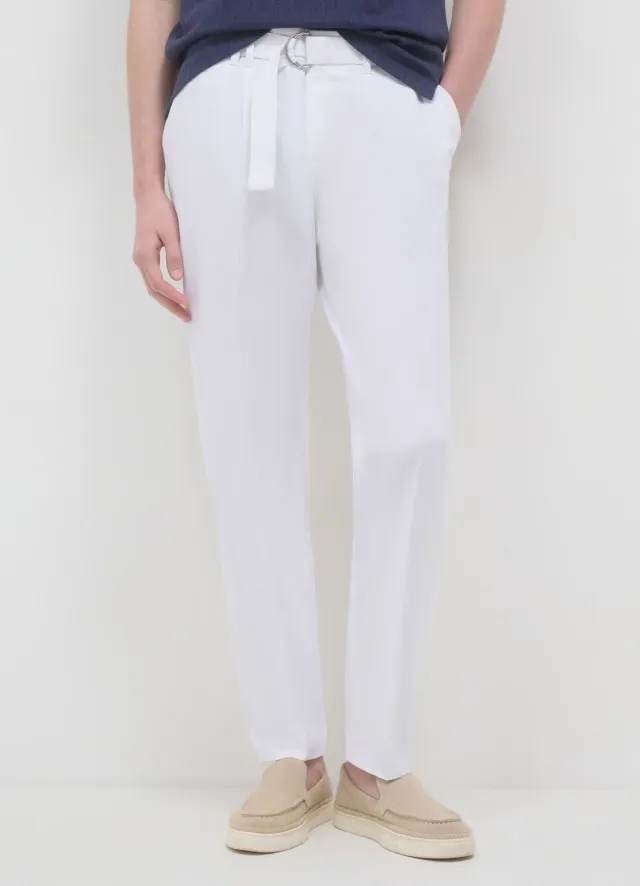 Calliope pantalon homme coton ceinture à nouer