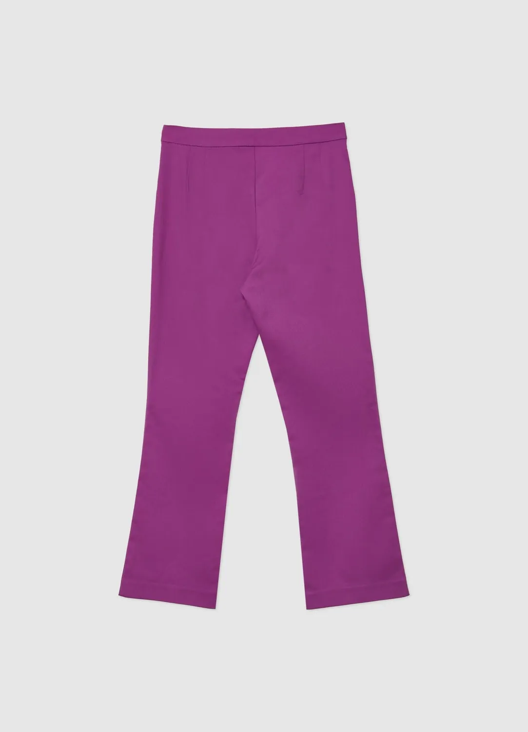 Calliope cropped flare pantalon femme coton rasatello
