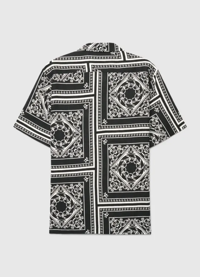 Calliope chemise bowling homme à motifs manches courtes
