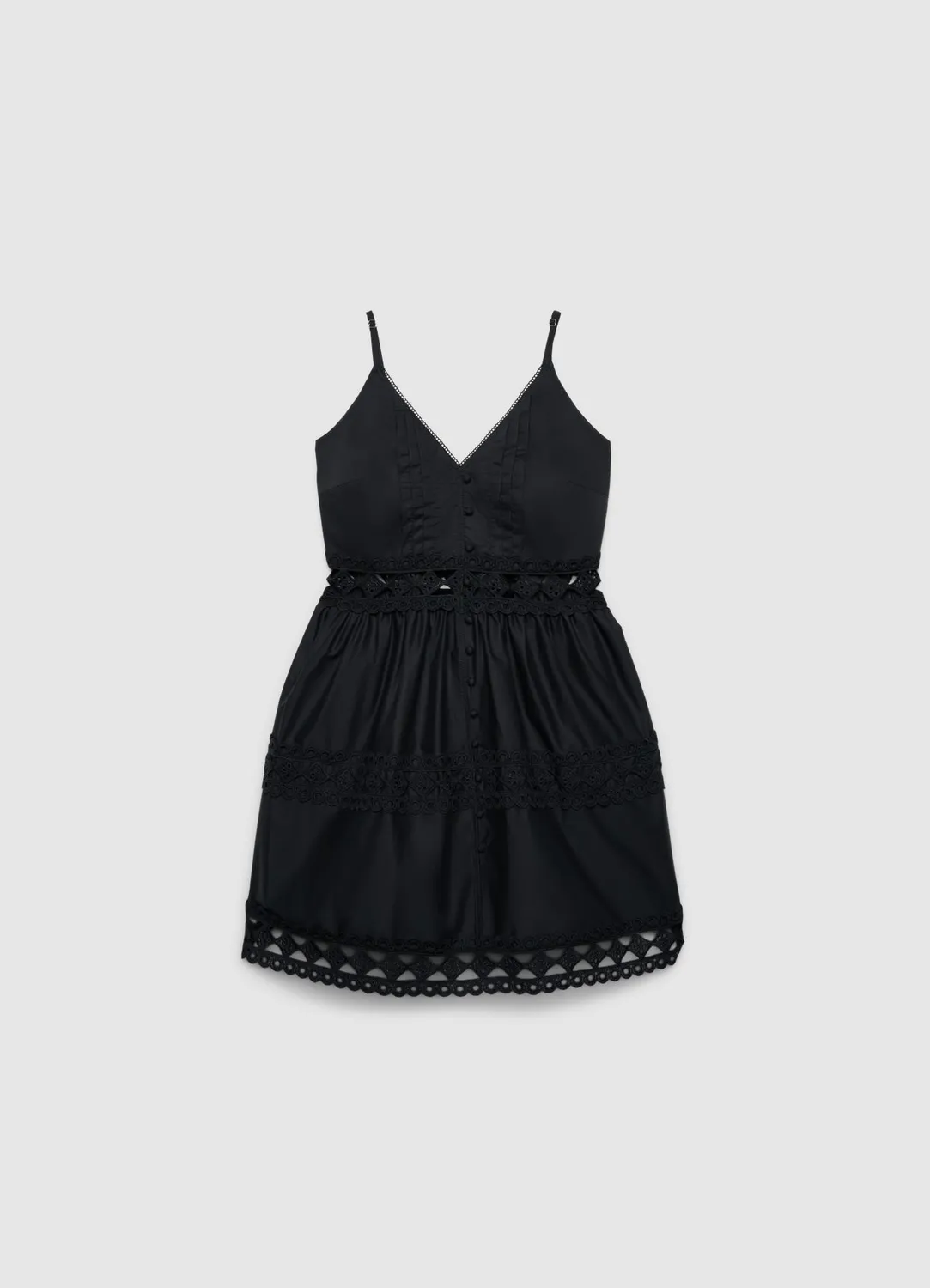 Calliope robe courte femme bretelles brodée S