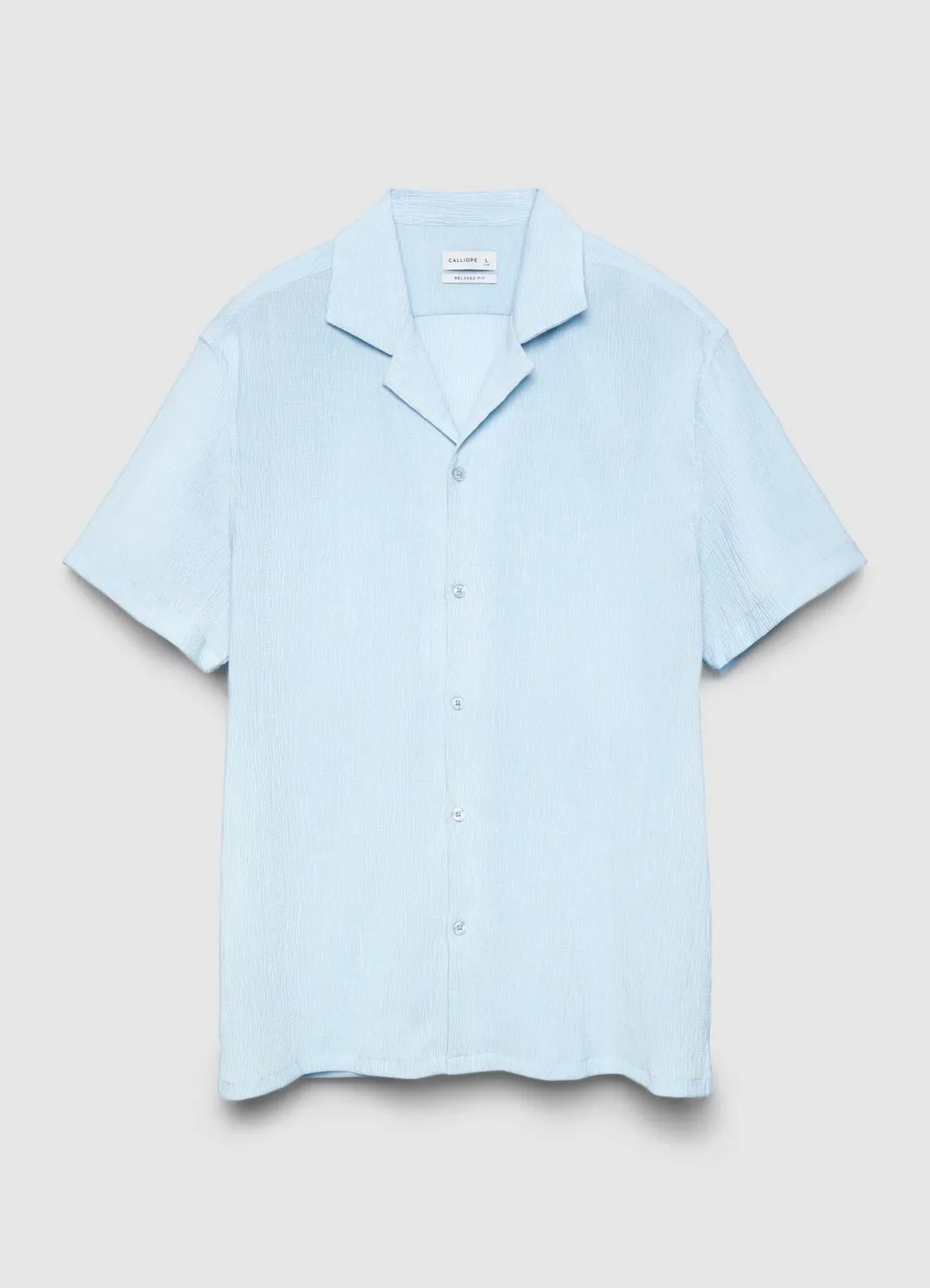 Calliope chemise bowling homme manches courtes unie