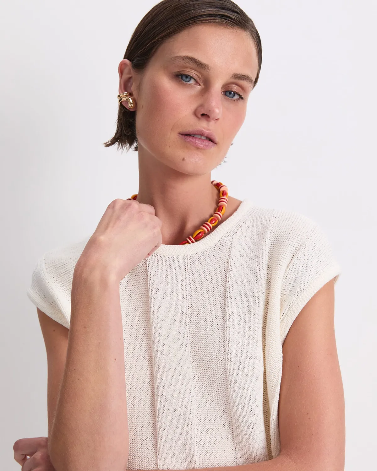 Sportscraft Josie pull coton fentes côtés relax