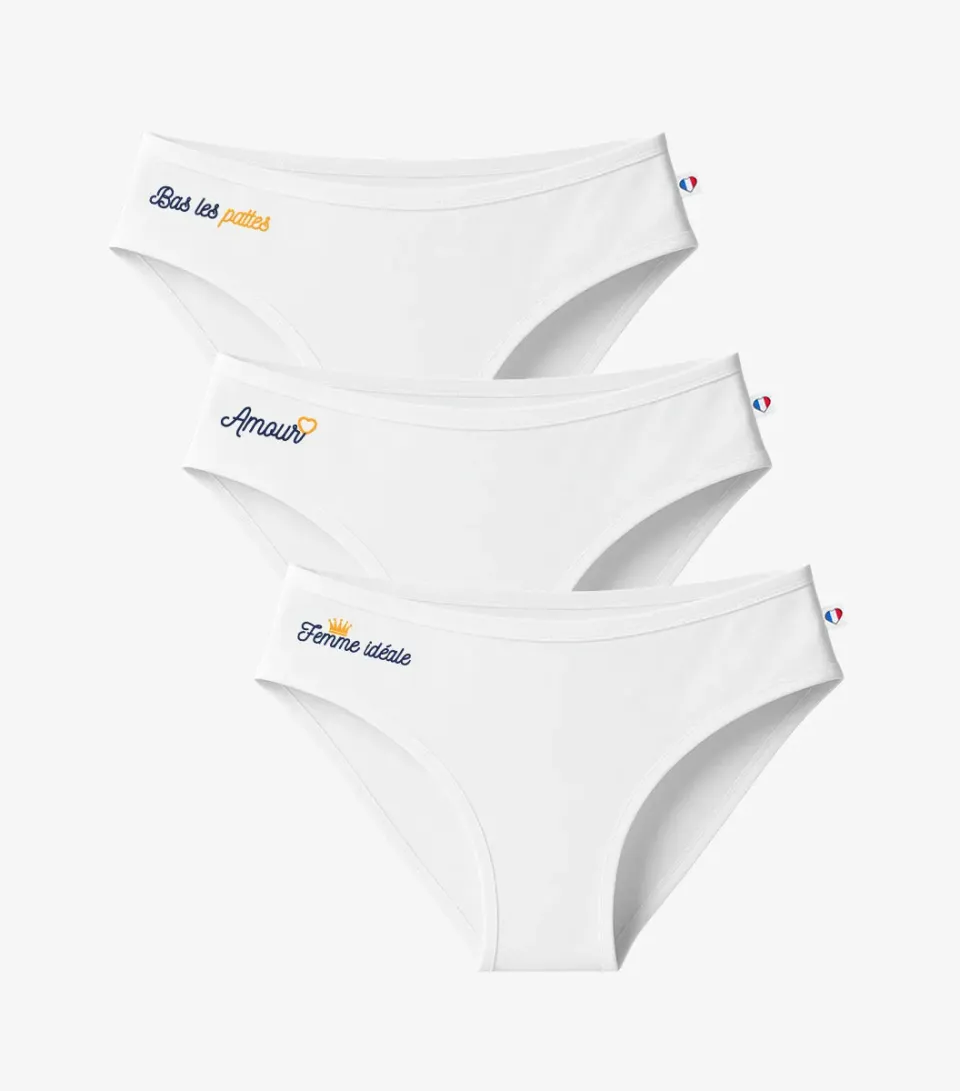 Cocorico Ideale culotte femme blanc x3 coton