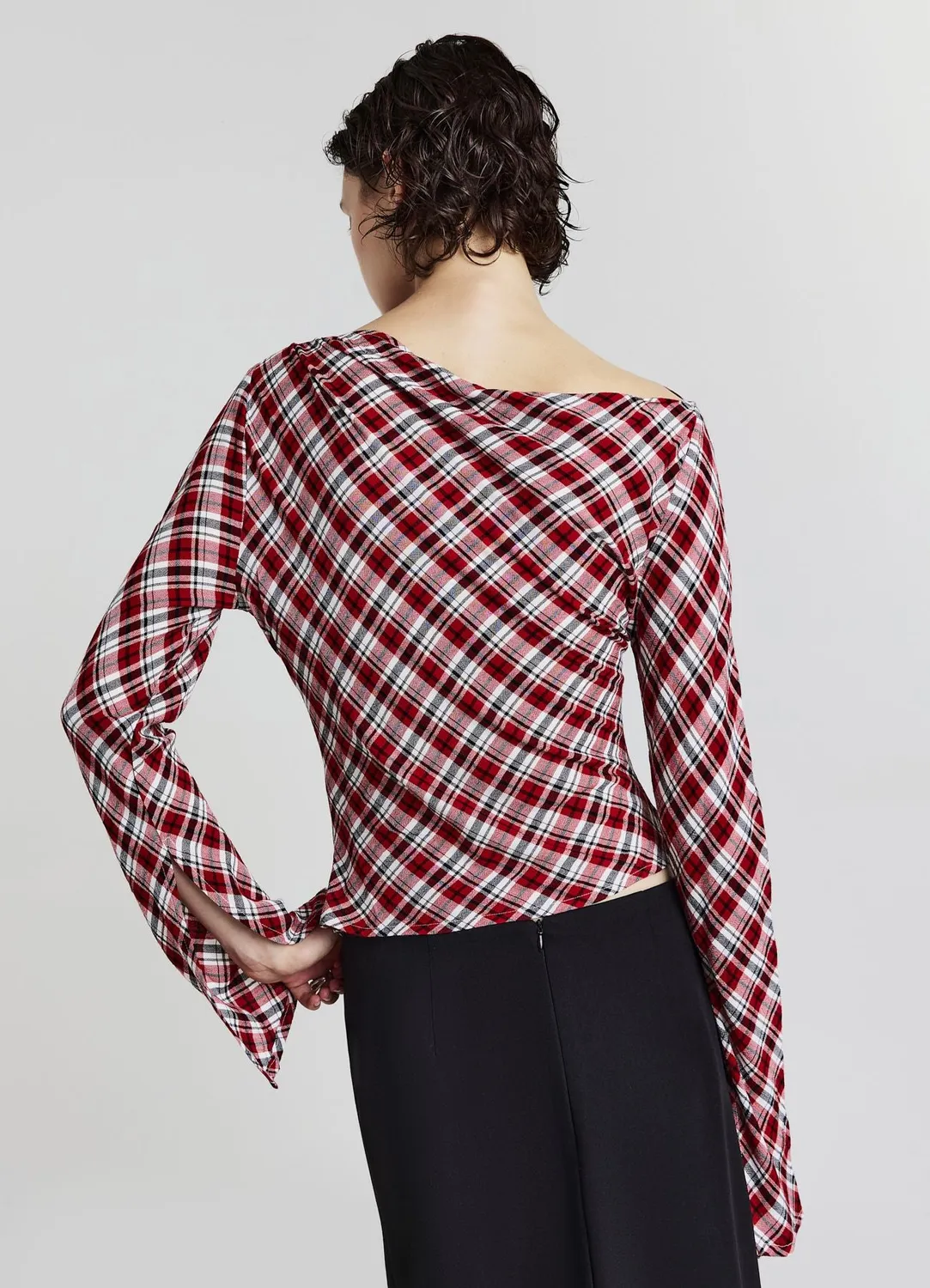 Calliope blouse femme col châle à motifs