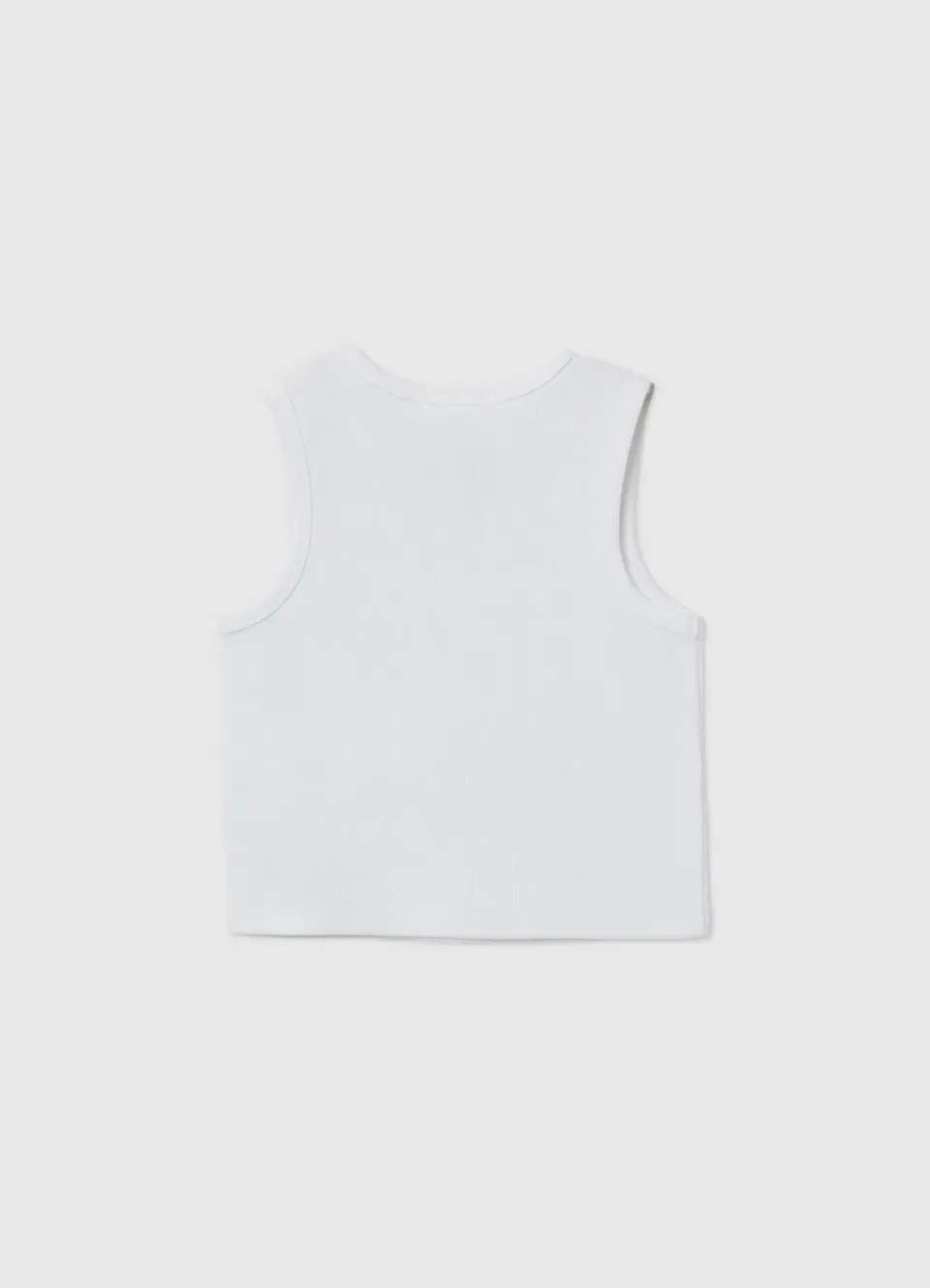 Calliope top côtelé fille strass sans manches