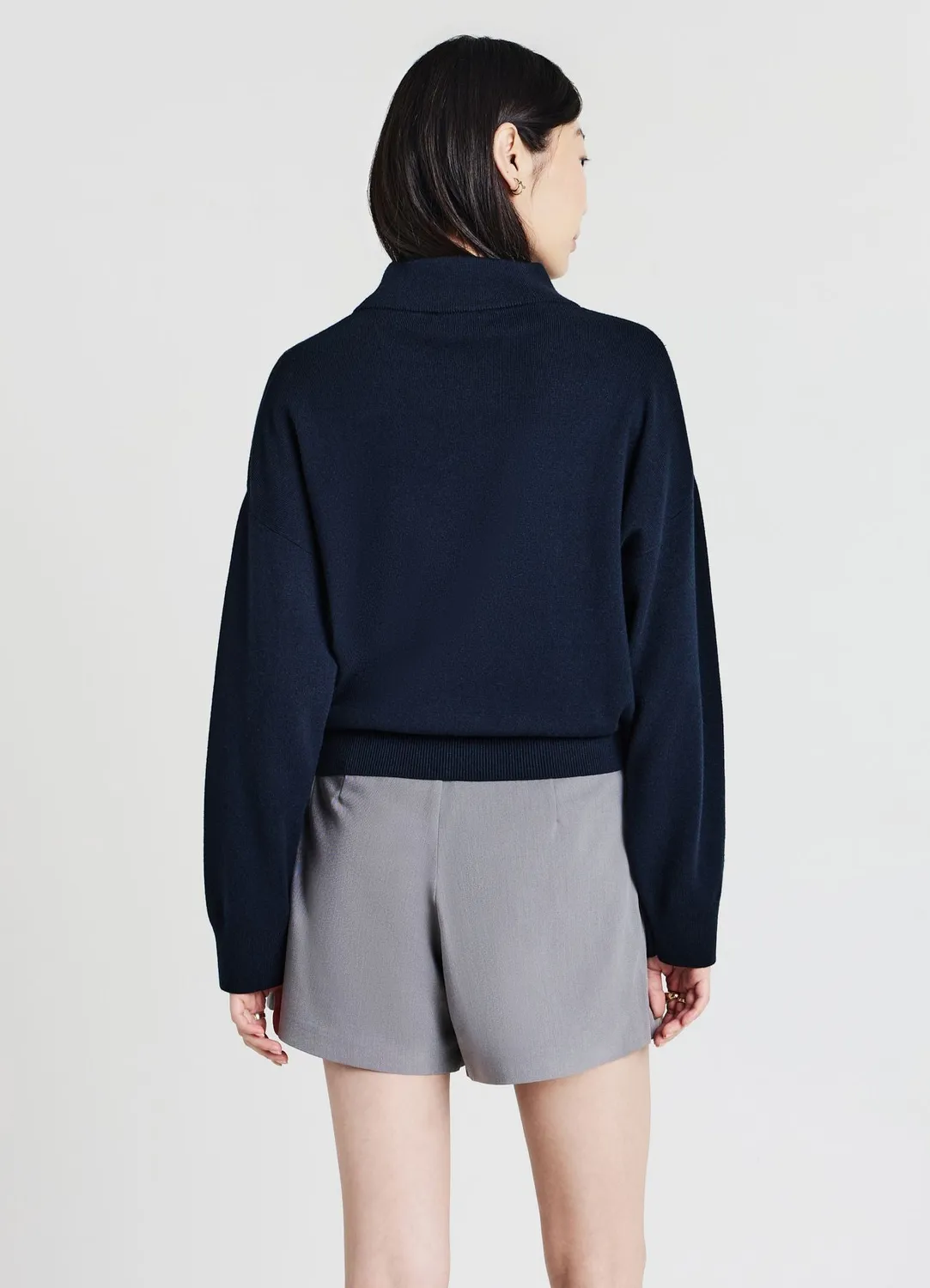 Calliope pull col roulé uni femme manches longues