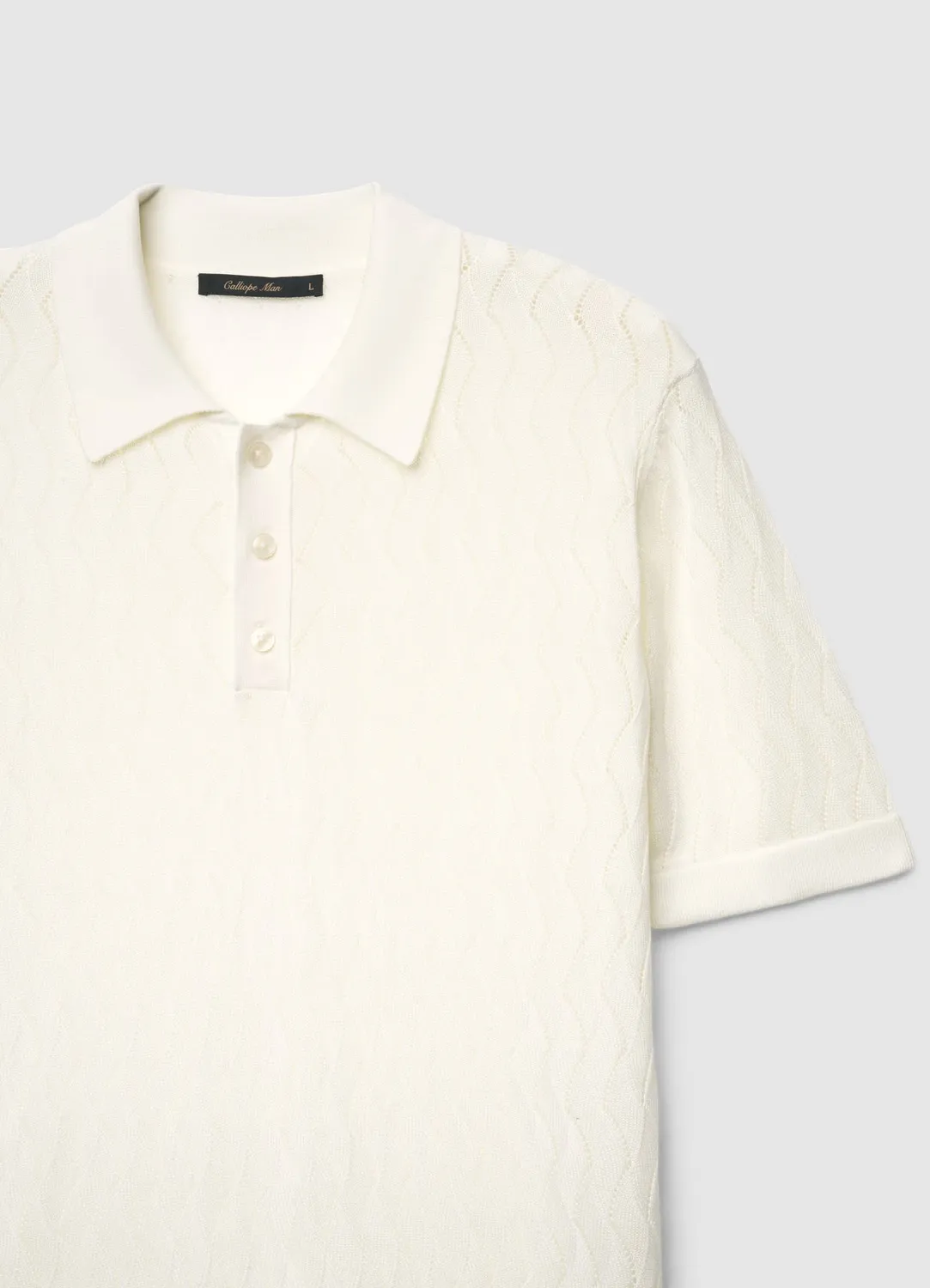 Calliope polo homme manches courtes uni 3 boutons
