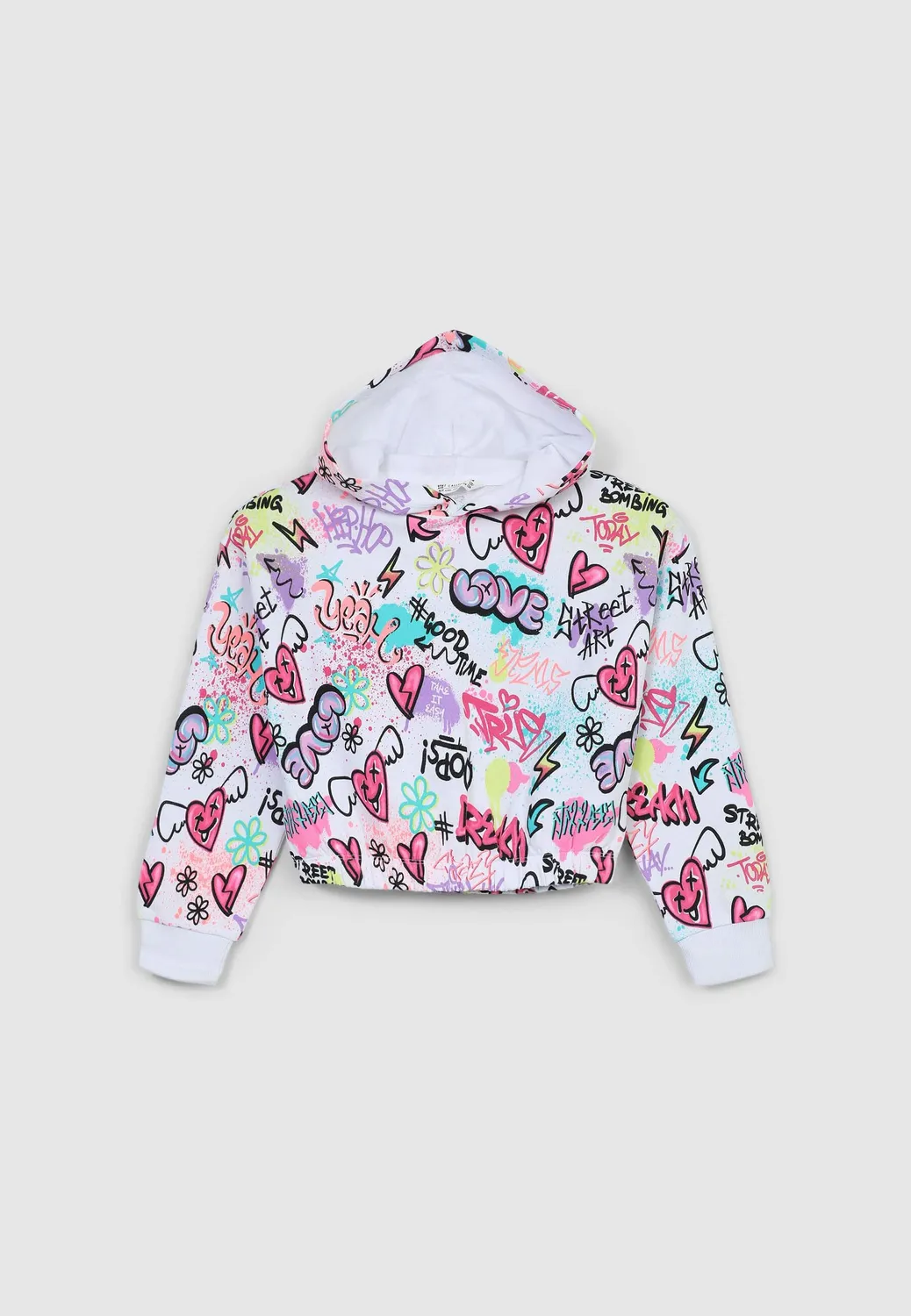 Calliope sweat capuche fille coton graffiti regular