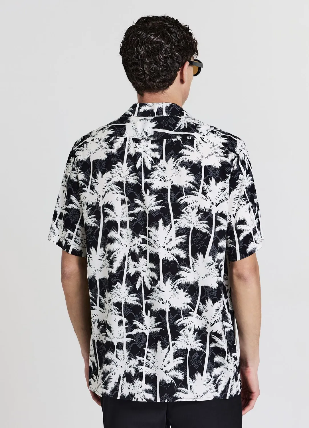 Calliope chemise bowling palmiers homme manches courtes regular
