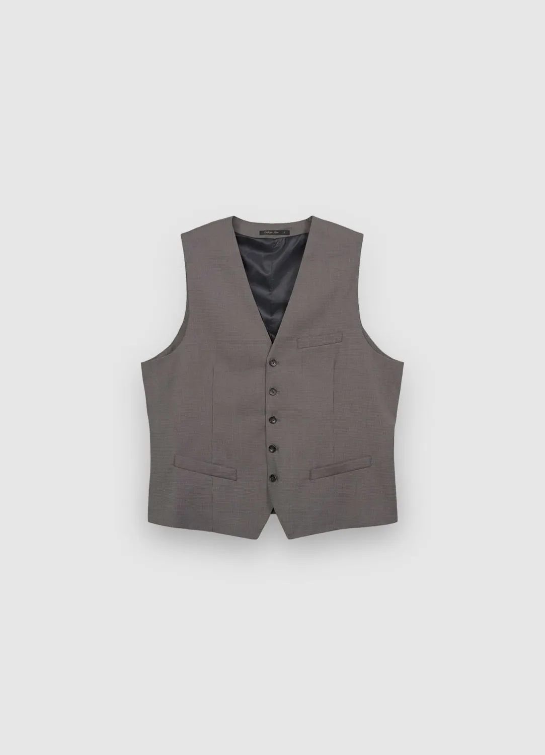 Calliope Atelier elegante tinta unita gilet homme col V