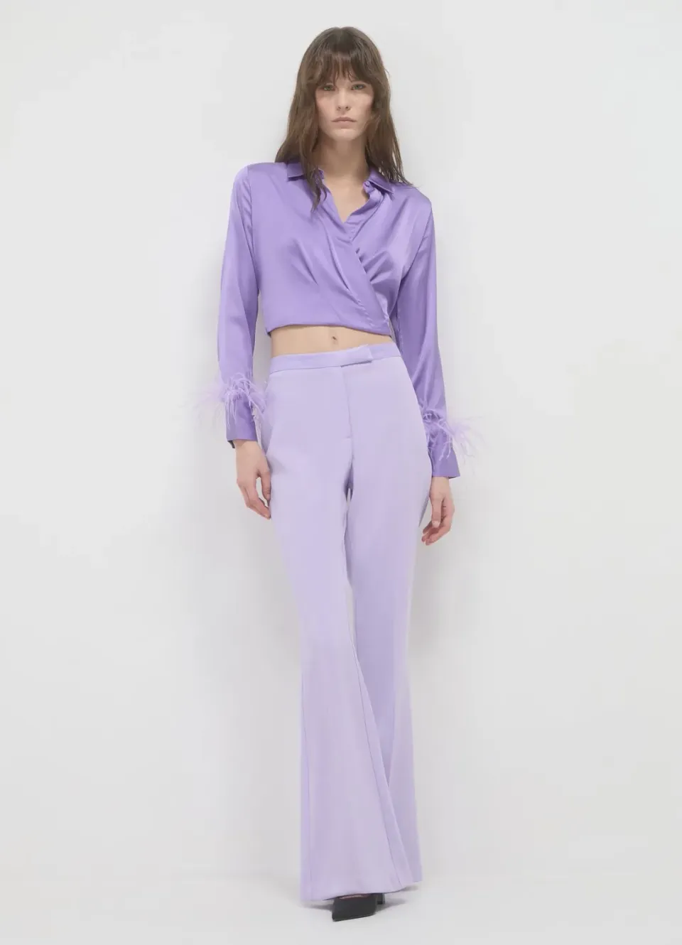 Calliope pantalon flare crêpe uni femme XS-XL