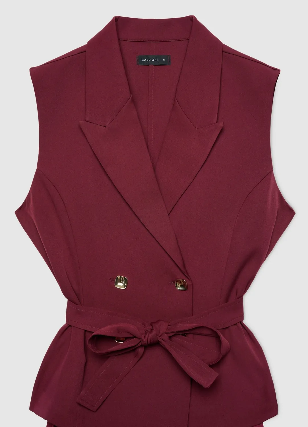 Calliope robe gilet plissée femme ceinture