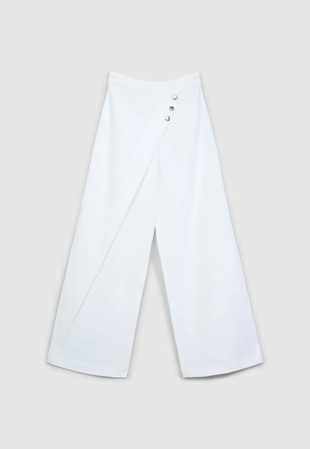Calliope pantalon palazzo femme boutons dorés