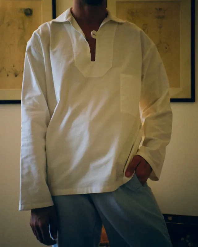 Erevan La Ponche surchemise oxford blanc