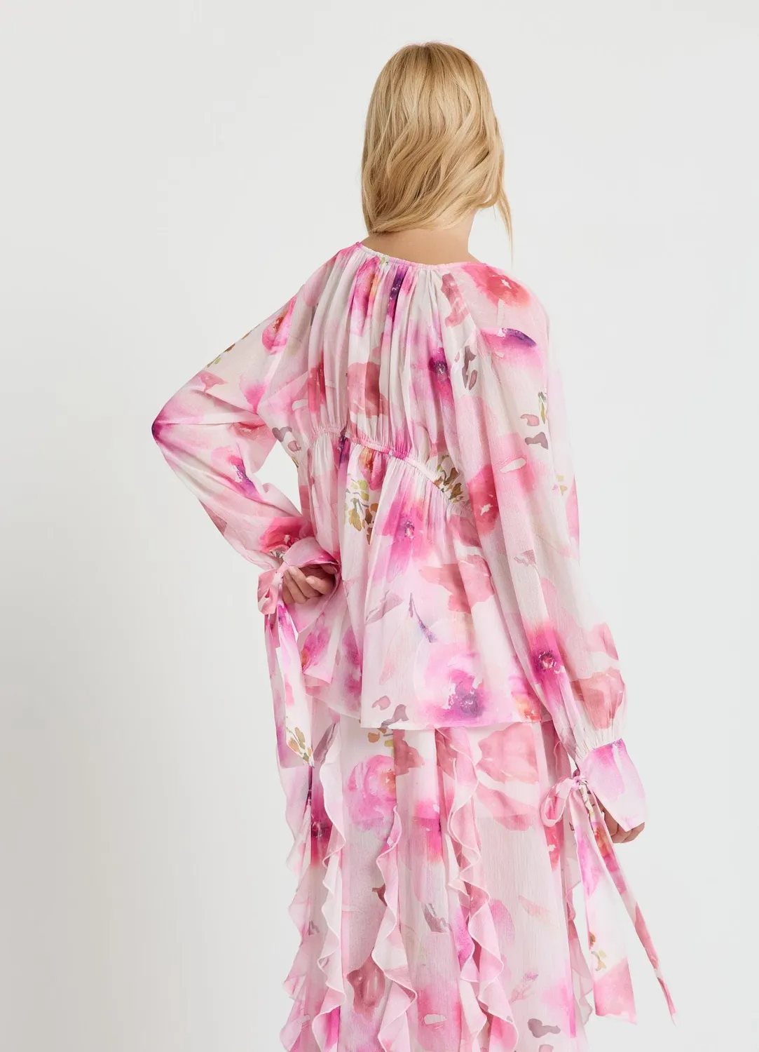 Calliope chemise à fleurs femme manches longues