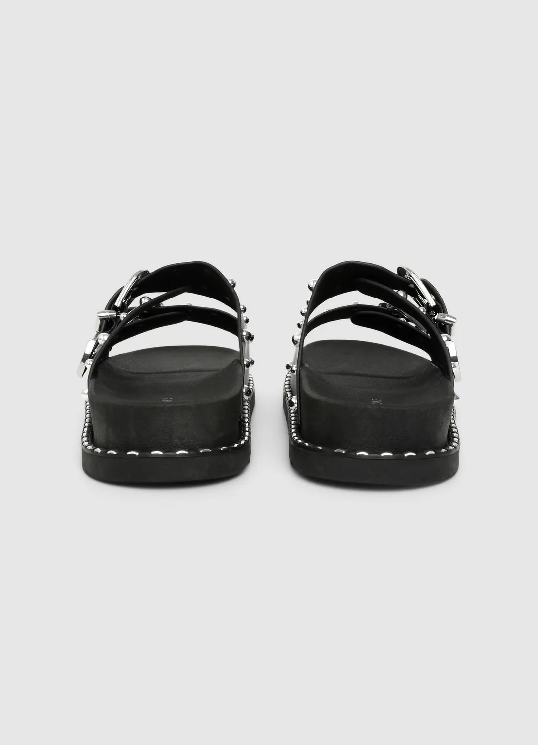 Calliope mules femme double boucle cloutées