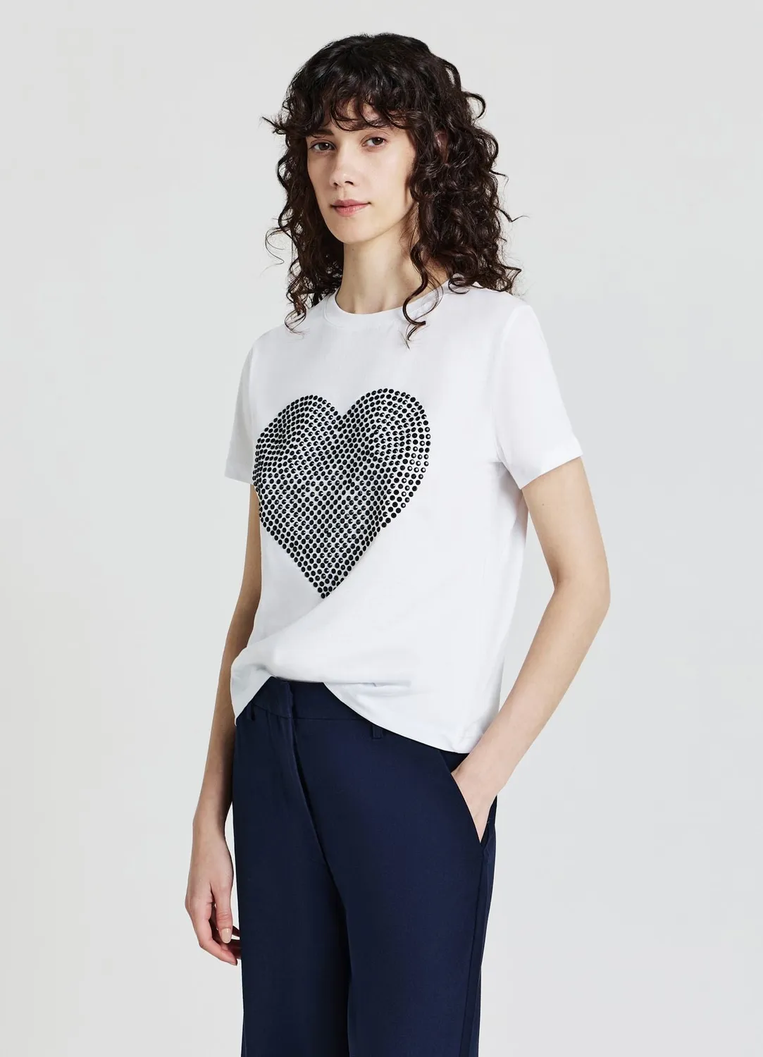 Calliope T-shirt cœur femme coton manches courtes